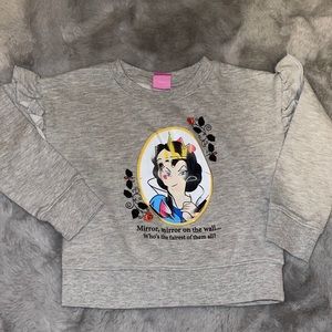 🌈 Disney Snow White Sweater Evil Queen XS 4/5Y Ruffle Sleeves